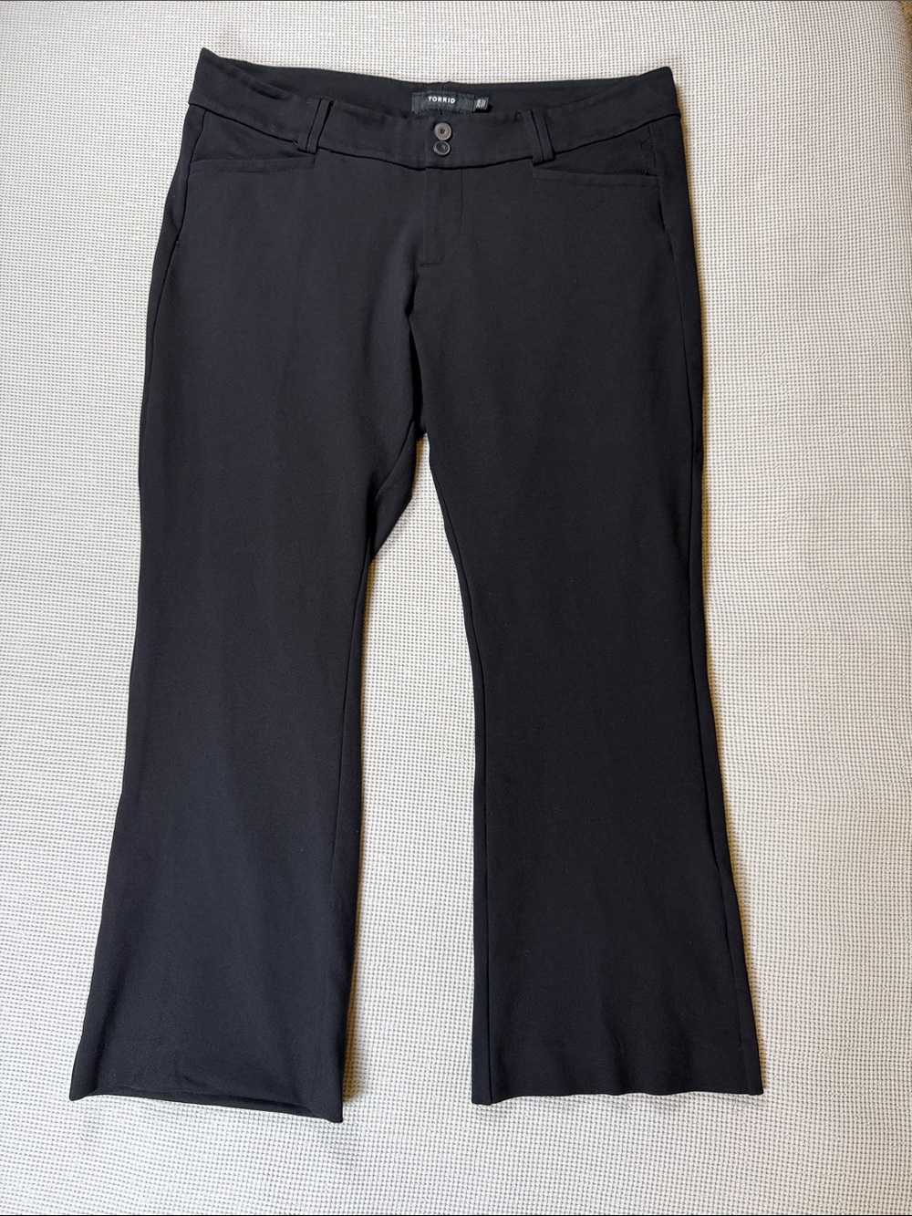 torrid Black Stretch Bootcut Trousers 20R
